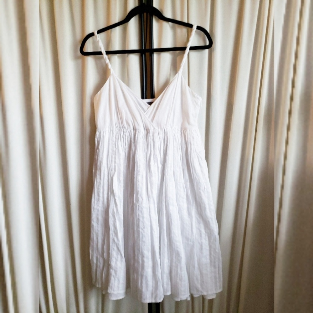 Anthropologie white bohemian dress, size 8, nwt